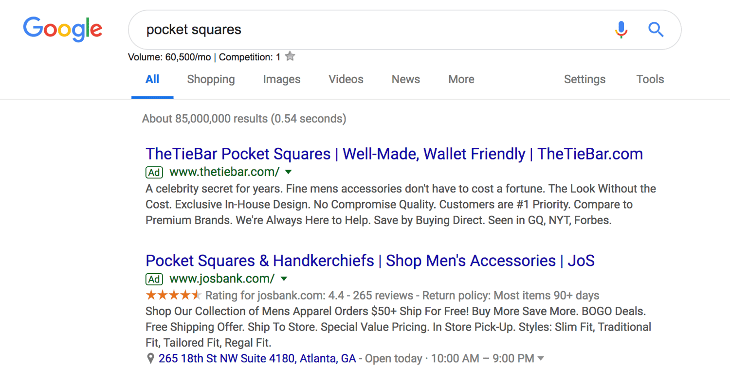 google ads search ads